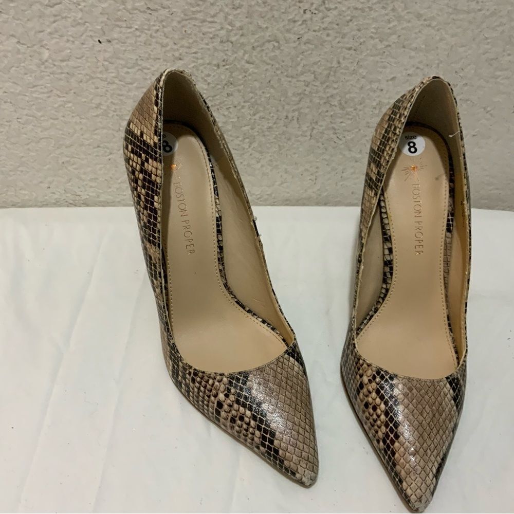 Boston Proper Snake skin heels size 8